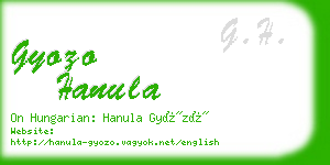 gyozo hanula business card